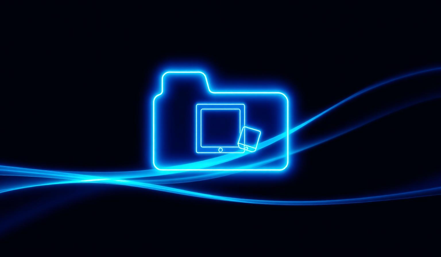 Pic Time Assist, cobalt blue illustration of a watch folder uploading photos to the cloud